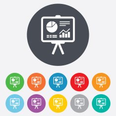 Presentation billboard sign icon Diagram symbol N15