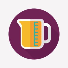 test tube flat icon with long shadow N53