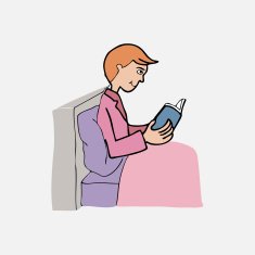 Boy reads book on bed N2