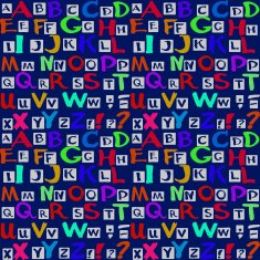 seamless pattern with letters of the alphabet