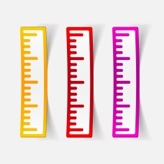 realistic design element ruler N47