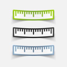 realistic design element ruler N48