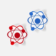 realistic design element atom N3