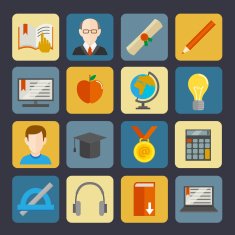E-learning Buttons Set