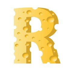 cheese letter R