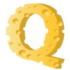 cheese letter Q