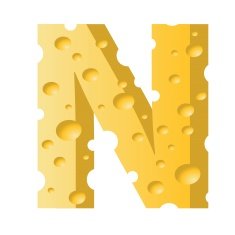 cheese letter N