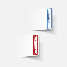 realistic design element ruler N61