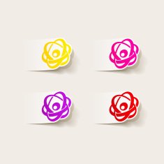 realistic design element atom N4