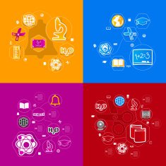 Education sticker infographic N215