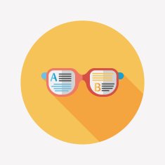 Learning flat icon with long shadow eps10