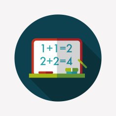 blackboard flat icon with long shadow eps10 N6