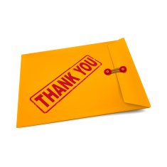 thank you on manila envelope