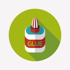 glue flat icon with long shadow eps10 N17