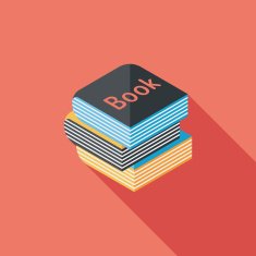 Book flat icon with long shadow eps10