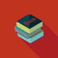 Book flat icon with long shadow eps10 N2