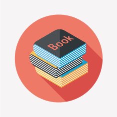 Book flat icon with long shadow eps10 N3