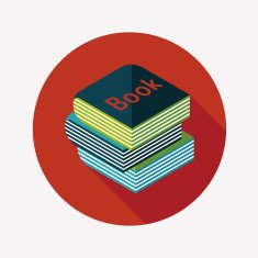 Book flat icon with long shadow eps10 N4