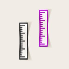 realistic design element ruler N71
