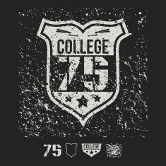 College sport emblem and design elements