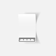 realistic design element ruler N76