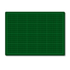 Green cutting mat isolated on white background