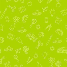 Back To School Supplies Background With Seamless pattern N3