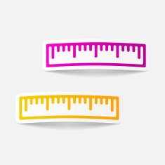 realistic design element ruler N81