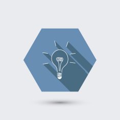 vector modern flat icon with long shadow N13