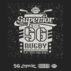 Campus rugby team emblem and icons