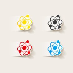 realistic design element atom N16