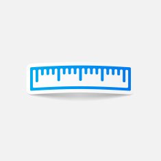 realistic design element ruler N96