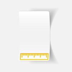 realistic design element ruler N102