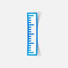 realistic design element ruler N104