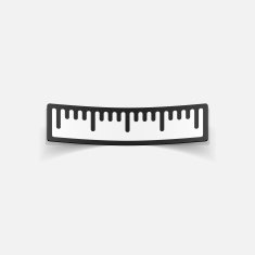 realistic design element ruler N105