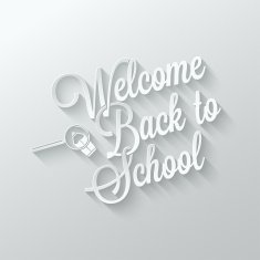 back to school paper cut lettering background