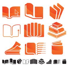 Book symbols set