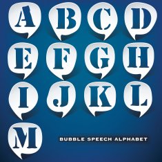 Bubble speech letters N2