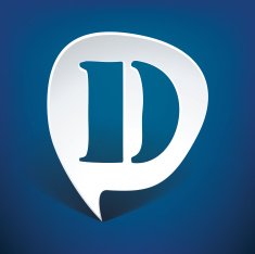 Bubble speech letter D