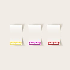 realistic design element ruler N110
