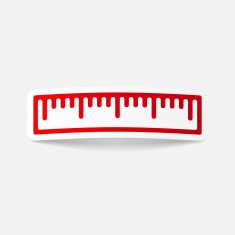 realistic design element ruler N112