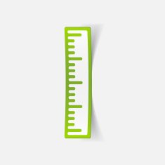 realistic design element ruler N113