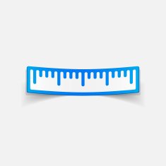 realistic design element ruler N114