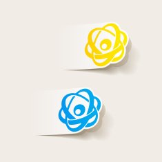 realistic design element atom N26