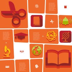 Education flat infographic N35