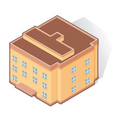 Isometric School Building N2