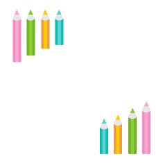Pencil diagram frame White background Template