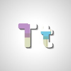 Colorful letter alphabet N2