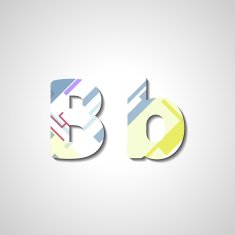 Colorful letter alphabet N3