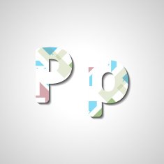 Colorful letter alphabet N4
